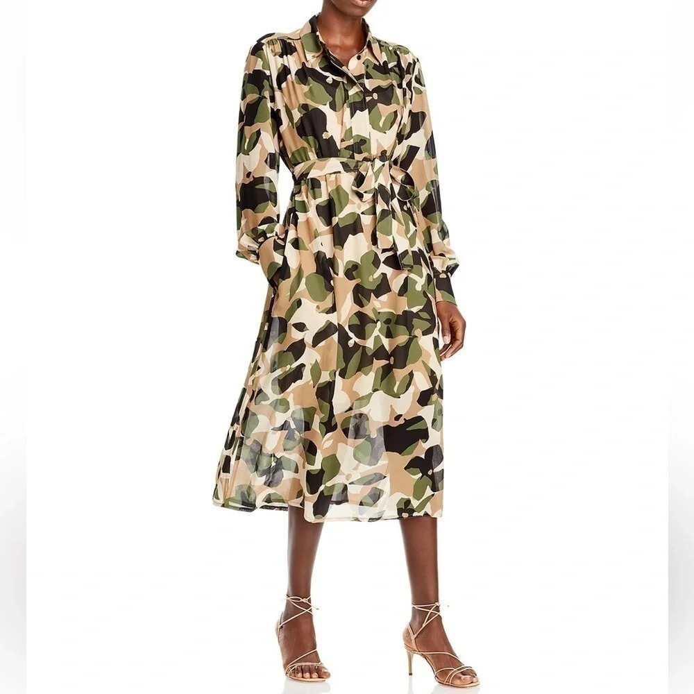 Hugo Boss Dakaria Camo Shirt Dress in Size 10 - NEW! - Picture 1 of 6